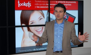 Nicolas Layous (Tookets.Coop) lors de la présentation presse de Tookets, le 24 Octobre
