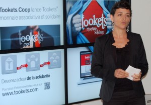 Stéphanie Cabanot (Tookets.Coop) lors de la présentation presse de Tookets, le 24 Octobre