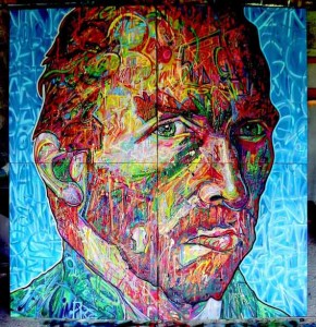 'Sur les pas de Van Gogh' - Portrait de Van Gogh par Nowart