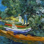 Van Gogh - Barques et figures au bord de l'Oise - 1890