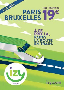 La campagne Izy de Thalys sur le réseau d'affichage indoor Next One