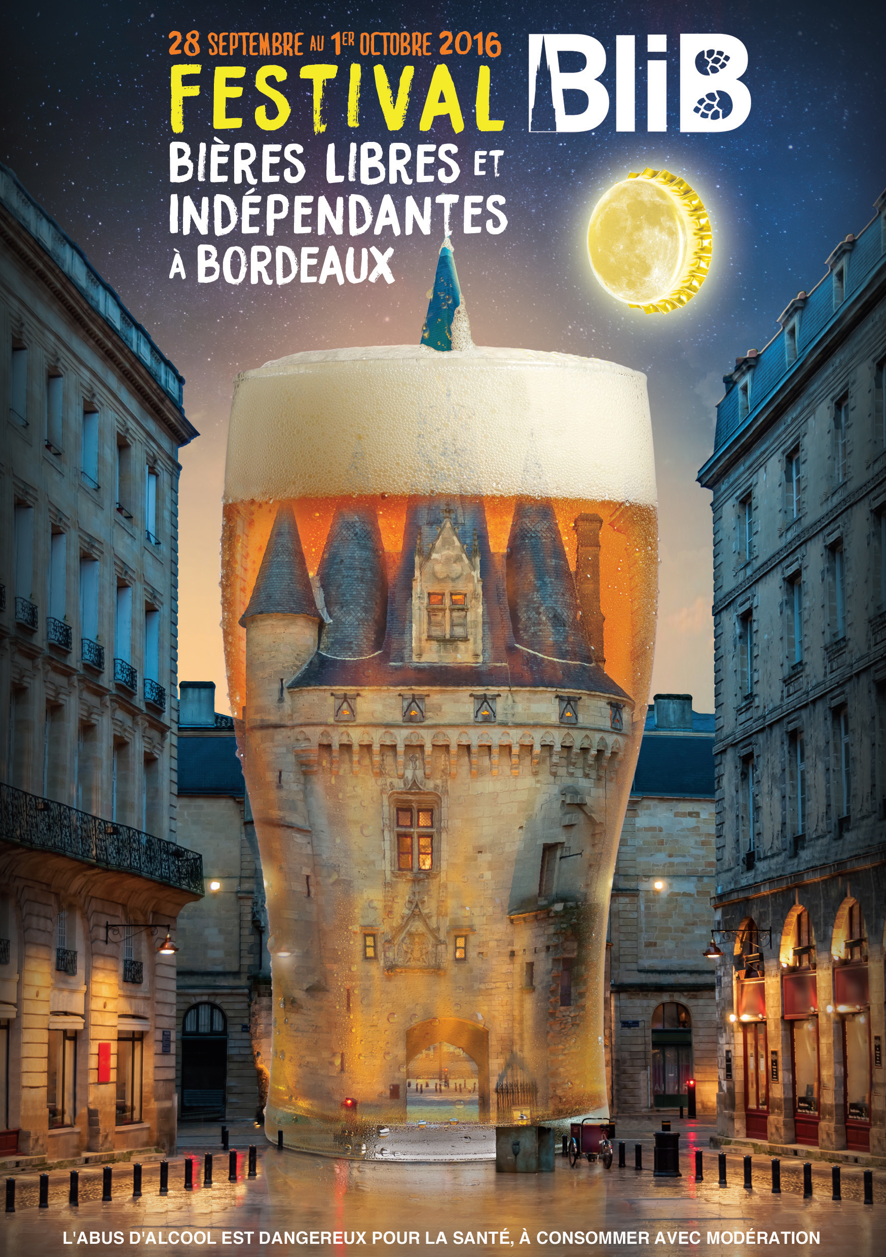 L'affiche de l'édition 2016 de BliB, Bières libres et indépendantes à Bordeaux