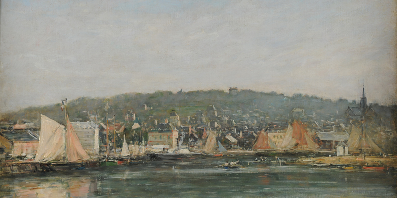 Eugène Boudin, Le Port de Trouville le matin, Huile sur toile, Musée des Beaux-arts de Reims ©Devleeschauwer    