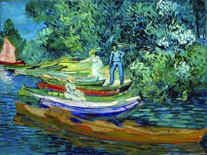 Van Gogh - Barques et figures au bord de l'oise - 1890