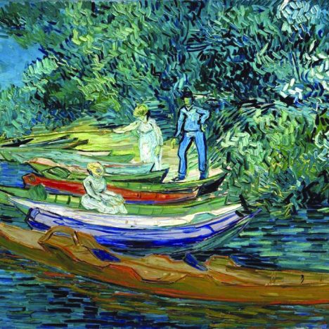 Van Gogh - Barques et figures au bord de l'oise - 1890