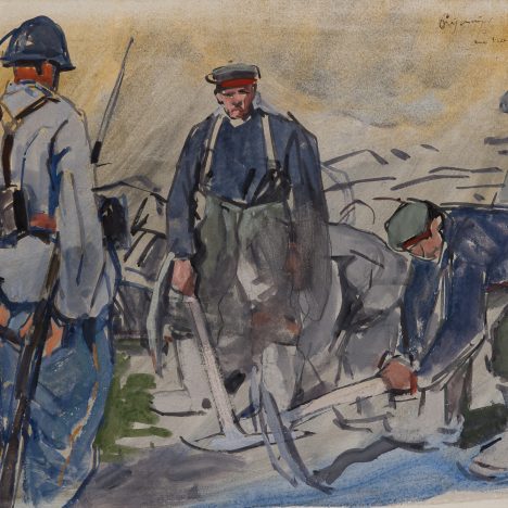 Mathurin Méheut, Prisonniers boches au travail, Collection Musée Mathurin Méheut, Lamballe  © ADAGP, 2018